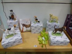 *5 Boarder Fine Arts Studio Dog Ornaments