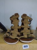 *Pair of Size 5 Suede Gladiator Shoes