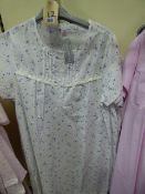 *12 Slenderella Blue Floral short Sleeved Night Dresses