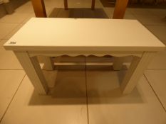 *White Occasional Table on 4 Square Legs