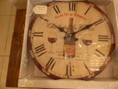 *Small Wall Clock Depicting Centimillion Wine RRP £12.00
