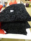 *4 Black Sequin Cushions
