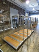 *6 Brushed Stainless Steel Garment Rails