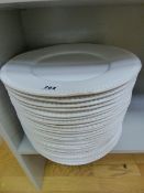 *22 Large Ceramic Plates with Pleated Edges