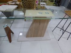 *Contemporary Style Hall Table on Oak Oak Support