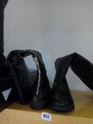 *Pair of Size 38 Black Leather Boots