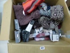*Box containing Assorted Socks & Knitted Hats etc