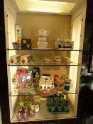 *Contents of Shelf including Novelty glasses - Mugs - Trays - Candle holders etc