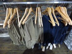 *11 Pairs of Blue & 10 Pairs of Brown Chino Style Trousers