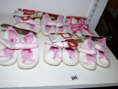 *6 Sets of Girl's Velcro Shoes