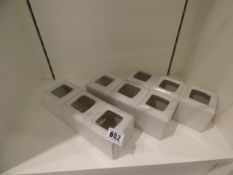 *3 White Ceramic Planters