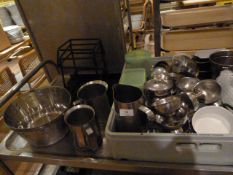 *Assorted Stainless Steel Ware, Sundae Dishes, Banana Split Dishes etc