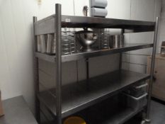 *Mobile 3 Tier Stainless Steel Shelf Unit
