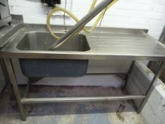 *Stainless Steel Single Bowl Sink with Right Hand Drainer