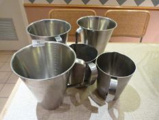*5 Stainless Steel Measuring Jugs