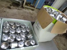 *1 Tray and 1 Box of Stainless Steel Tea Pots