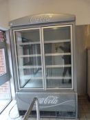 Large Double Door Drinks Refrigerator Branded Coca-Cola