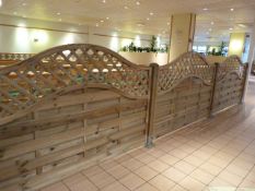 *3 4ft Fence Panels with Lattice Work Arch Tops and Posts