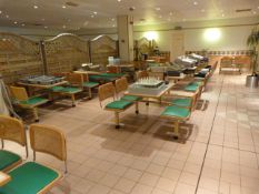 *13 Combination 4 Seat Chair and Table Sets with Upholstered Seats and Bergere Paneled Back