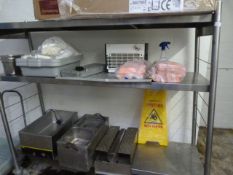 *Stainless Steel 3 Tier Mobile Shelving Unit