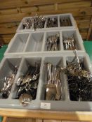 *3 Trays Containing Plain Patterned Cutlery
