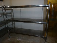 *Stainless Steel 3 Tier Mobile Storage Unit