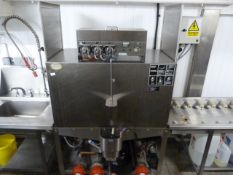 *CMA Commercial Pass Through Dishwasher Number 201875 Complete with Dishwasher Trays, Pan Rinse Sink