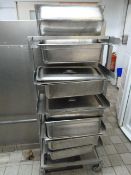 *Stainless Steel Mobile Storage Unit with Bain Marie Inserts