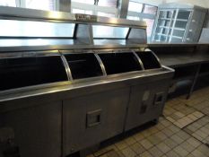 *Preston Thomas Serve Over 2 Pan Chip Range with 2 Chip Boxes, Stainless Steel Counter and Serving