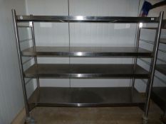 *Stainless Steel 4 Tier Mobile Storage Unit