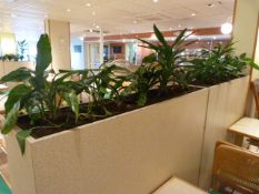 *Pair of Formica Planters Complete with Metal Plastic Liners and Plants