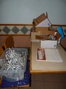 *Boxes of Assorted Office Stationery Spare Parts, Festive Lighting etc