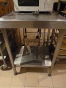 *Stainless Steel Preparation Table with Under Shelf