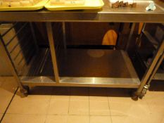 *Stainless Steel Trolley with Under Shelf and Tray Racks