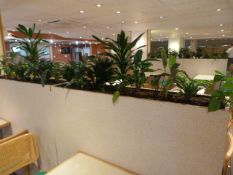 *Pair of Formica Planters Complete with Metal Plastic Liners and Plants