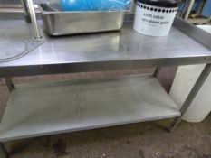 *Stainless Steel Preparation Table with Under Shelf