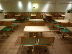 *9 Combination 4 Seat Chair and Table Sets with Upholstered Seats and Bergere Paneled Back