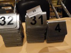 *Stainless Steel Table Numbers