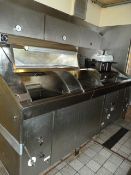 Preston and Thomas Limited Back to Wall 2 Pan Chip Range Complete with Single Chip Box and Heated