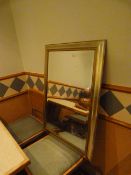 *Gilt and Silver Framed Beveled Glass Mirror