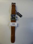 *RAYMOND WEIL GENT'S WRIST WATCH WITH LEATHER STRAP & ROMAN NUMERAL FACE