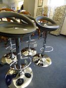 *BLK GASLIFT BARSTOOL  2PK