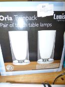 *CLEAR GLASS TOUCH LAMPS