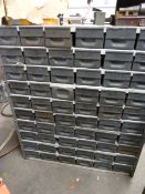 *Set of Component Drawers Containing Electrical Fittings, Spring Washers, Normal Washers, Self