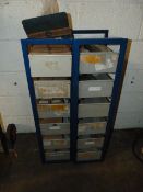 *2 Sets of Drawers Containing Assorted Nuts, Bolts, Pipe Fittings etc