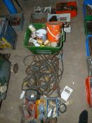*11 Boxes Containing Assorted Collets, Lathe Tooling, Paints, Welding Cables etc