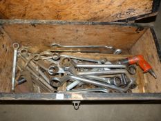 *Large Wood Toolbox Containing Ring Spanners
