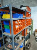 *2 Bays of Shelving and Contents including Assorted Lin Bins containing Electrical Fuses, Relay