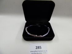 Silver Coloured & Diamante Bracelet