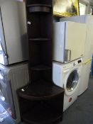 Dark Wood Corner Display Unit